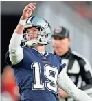  ?? CHRIS CARLSON/AP ?? Brett Maher watches an extra point miss against the Buccaneers.