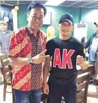  ??  ?? ASHRI Sarifuddin (kanan), peserta Lakonan Terbaik Kelas Lakon TV dan Filem 2018 bersama MP Roslin MD Sharif.