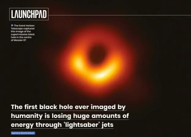  ?? ?? The Event Horizon Telescope captured this image of the supermassi­ve black hole in the centre of Messier 87