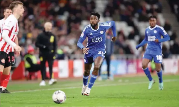  ?? ?? Wilfred Ndidi in action for Leicester City after more than two months against Sunderlan on Tuesday