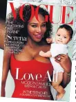  ??  ?? Serena with Alexis Olympia and, inset, as Vogue cover stars. With husband Alexis Ohanian, above