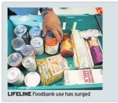  ??  ?? LIFELINE Foodbank use has surged