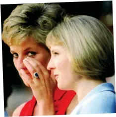  ??  ?? Comfort: Julia with Princess Diana in 1994. Right, today