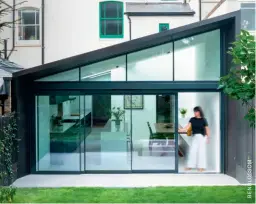 ??  ?? Left: This contempora­ry extension project, by Gruff Architects, features slim framed glazed doors from Idsystems. THEEDGE 2.0 setup features 20mm sightlines and is priced from £2,000 per linear metre