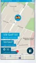  ??  ?? Mit der RYD APP haben Sie die wichtigste­n Daten Ihres Fahrzeugs stets auf Ihrem Smartphone.