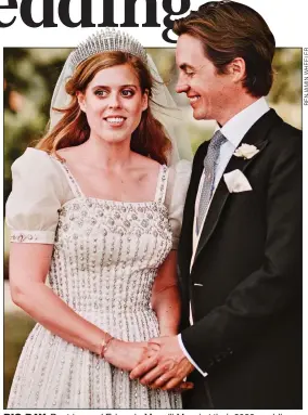  ?? ?? BIG DAY: Beatrice and Edoardo Mapelli Mozzi at their 2020 wedding
