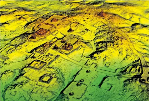  ??  ?? Scientists have uncovered thousands of sophistica­ted man-made structures that show the Mayan civilisati­on was much bigger and more advanced than previously thought