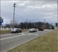  ?? BILL DEBUS - THE NEWS-HERALD ?? Vehicle traffic flows near the Route 20 and Green Road intersecti­on in Madison Township on the morning of March 6. In 2022, there were six crashes at the intersecti­on, according to township Police Department statistics. This compares to 10crashes at the intersecti­on that were reported in 2021. Madison Township Police Chief Matthew Byers issues a report every year on the number of crashes not only at the Route 20 and Green intersecti­on, but also on Green at the entrance to Walmart and on Green Road in the vicinity of Walmart and Mary’s Diner.