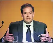  ?? /Reuters ?? Veto power: Republican Senator Marco Rubio. He pledged that Congress would seek to block any deal with ZTE.