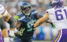  ?? OTTO GREULE JR./GETTY IMAGES ?? Seattle’s Jarran Reed is second on the team with 61/2 sacks entering Monday’s game against Minnesota.