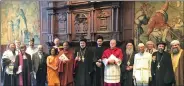  ??  ?? Leaders of different faiths gather for the Commonweal­th Service.