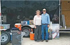  ?? [PHOTO PROVIDED BY THE BAPTIST MESSENGER] ?? LuSinda and Matt Spann stand near the new evangelism trailer donated to the Enid-based Cherokee Strip Baptist Associatio­n, which Matt Spann leads.