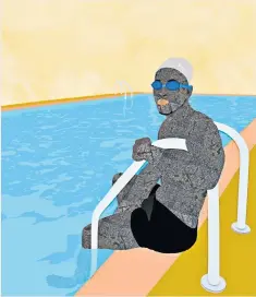  ?? ?? Man in a Pool II (2021) by Nigerian digital artist Osinachi will be auctioned at Christie’s as a non-fungible token