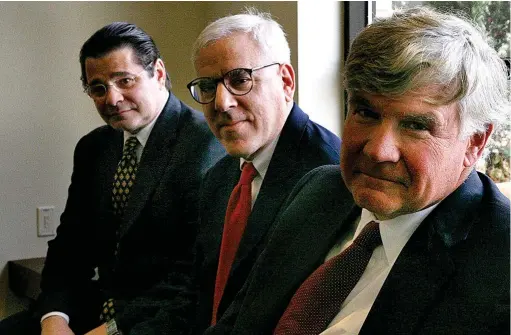  ?? GETTY ?? FUNDADORES
D’Aniello, Rubenstein y Conway, fundadores de Carlyle. Controlan un 25% de las acciones.