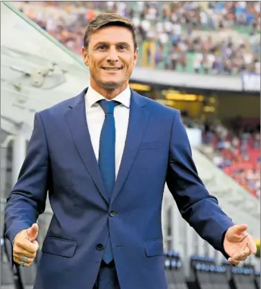  ?? ?? Javier Zanetti, exjugador y actual vicepresid­ente del Inter de Milán.