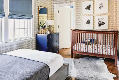  ?? Laurey Glenn / Washington Post ?? Honor existing palette of your room so you can make the nursery a seamless extension of it.