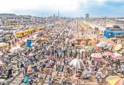  ?? ?? Yagazie Emezi’s series Lagos (2023) is part of the Megacities exhibition in the NGV Triennial.