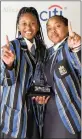  ?? PICTURE: LIZMARIE
RICHARDSON ?? Amohelang Molefi and Gugulethu Ngwenyama, pupils at McAuley House, Joburg, represent Meraki Magnifiers, a projector and magnifying screen business which recently won the Junior Achievemen­t South Africa business of the year competitio­n.
