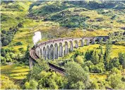  ??  ?? Harry Potter fans will delight in crossing the Glenfinnan Viaduct, above. Front page: the Eastern &amp; Oriental Express (and its observatio­n carriage, below right); and the Harz Railway