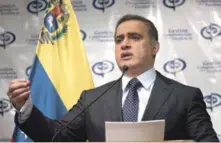  ?? EFE ?? Reacción. El nuevo fiscal general de Venezuela, Tarek Saab, dijo ayer que las denuncias de su antecesora, Luisa Ortega, no tienen validez.