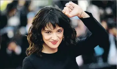  ?? LOIC VENANCE / AFP ?? La actriz y activista Asia Argento fue la primera en denunciar los abusos de Harvey Weinstein