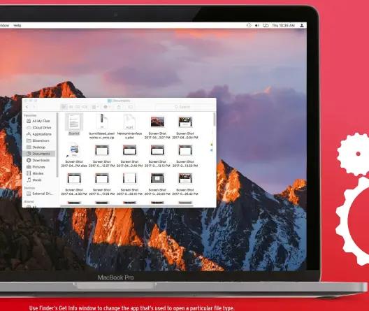  ??  ?? Use Finder’s Get Info window to change the app that’s used to open a particular file type.