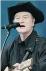  ?? JONATHAN HAYWARD/ THE CANADIAN PRESS ?? Stompin’ Tom Connors will be honoured with a statue in a Canadian city.