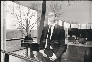  ?? Contribute­d photo ?? In a moment captured by photograph­er David McCabe, Andy Warhol visits the Glass House sometime in the winter of 1964. Behind him is the home’s architect, Philip Johnson. Below, left, Johnson’s partner David Whitney that same winter. Below right, Warhol and Johnson are reunited in 1979. The images are part of an exhibit that explores the New Canaan’s role as a retreat for a certain group of elite gay men in that era.