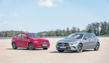  ??  ?? Mercedes has unveiled two plug-in hybrid versions of its A and B Class models.