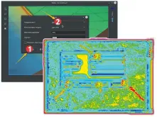  ??  ?? The heat map highlights difference­s between two images.