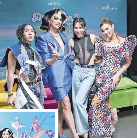  ?? ?? Manila Luzon with Sassa Gurl, director Rod Singh, and Nicole Cordoves after the exclusive interview with The STAR for the Season 2 of Drag Den Philippine­s titled Retributio­n.