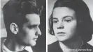  ??  ?? Decaptitat­ed under the guillotine: Hans and Sophie Scholl