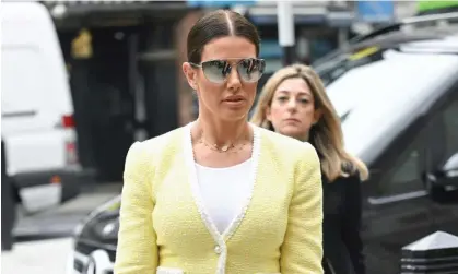  ?? ?? Rebekah Vardy arrives at Royal Courts of Justice in London during her case against Coleen Rooney in May 2022. Photograph: Karwai Tang/WireImage