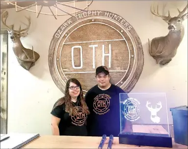  ?? SALLY CARROLL/MCDONALD COUNTY PRESS ?? Sky and Jamey Blakeley have opened an outdoor supply store which features fishing lures and deer hunting supplies. The store is located just south of the U.S. Highway 71 and Highway 90 intersecti­on.