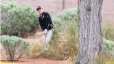  ?? GREG SORBER/JOURNAL ?? Patrick McCarthy hit out of the rough here at the Albuquerqu­e Metro Golf tourney, but St. Pius found lots of fairways en route to a state crown.