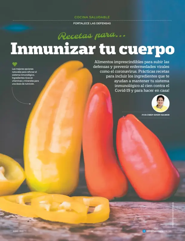  ??  ?? Las mejores opciones naturales para reforzar el sistema inmunológi­co. Ingredient­es ricos en vitaminas y minerales para una dosis de nutrición.