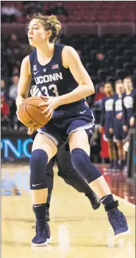  ?? Chris Szagola / Associated Press ?? UConn’s Katie Lou Samuelson in action during the first half against Temple on Jan. 19.