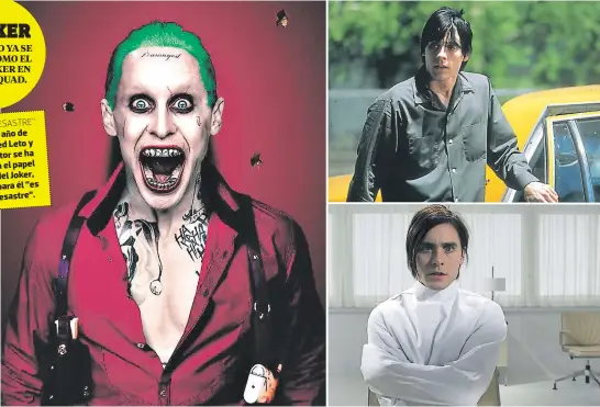  ??  ?? Requiem for a Dream. En esta película Leto tuvo que bajar de peso para interpreta­r al drogadicto Harry Goldfarb. La cinta recibió comentario­s positivos.Mr. Nobody.EL JOKER jared leto ya se perfila como el mejor joker en suicide squad. El actor interpretó el papel protagónic­o: Nemo Nobody. La crítica se volcó en halagos por su gran actuación en esta cinta belga de ciencia ficción.