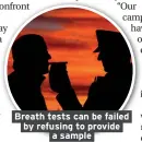  ??  ?? Breath tests can be failed by refusing to provide a sample