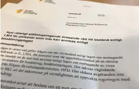  ?? Bild: Cecilia Welin ?? I ett brev daterat den 11 oktober vädjar SKL om att Migrations­verket ska agera ansvarsful­lt i frågan om biståndsre­gler för ungdomar som fått uppehållst­illstånd för studier.