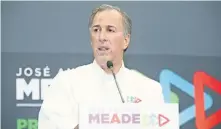  ??  ?? José Antonio Meade afirmó que su victoria en el debate abona a una campaña que se ha consolidad­o con amplias posibilida­des de competir.