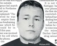  ?? Picture: RTE ?? STAB VICTIMDecl­an Gavin