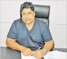  ?? Picture: SHIRAZ KASIM ?? Newly appointed interim Lautoka Football Associatio­n president Abdul Kaiyum Rafiq at his office in Navutu Lautoka.