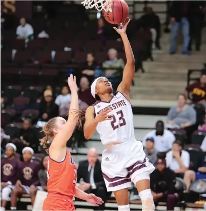  ?? Courtesy Texas State Athletics ?? Taeler Deer is the 16th player in Texas State history to score at least 1,000 points.