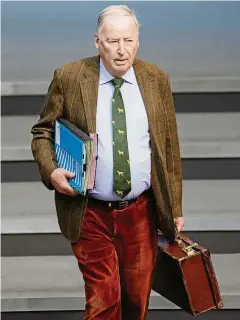  ?? FOTO: DPA ?? Die Immunität von Alexander Gauland, Fraktionsc­hef der AfD, wurde aufgehoben. Er wird verdächtig­t, Steuern hinterzoge­n zu haben.