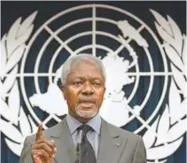  ?? AFP ?? Kofi Annan: histórico de mediação em conflitos como o do Quênia