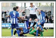  ??  ?? PAVE THE WAY: Alfie Pavey scores Dartford’s fourth