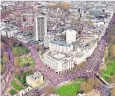  ??  ?? More than a million people are said to have marched for a second referendum