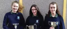  ??  ?? Eimear Kearins, Katie McGoldrick and Louise Mahon.