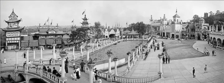  ?? Detroit Publishing Co./Library of Congress ?? Luna Park as it appeared around 1905, when the amusement park opened at the intersecti­on of Baum Boulevard and North Craig Street in North Oakland.